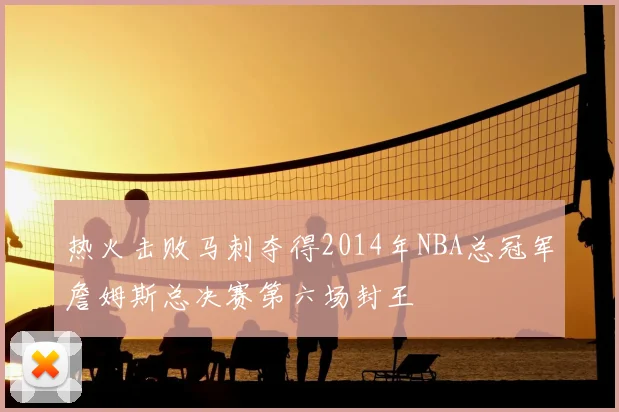 热火击败马刺夺得2014年NBA总冠军詹姆斯总决赛第六场封王