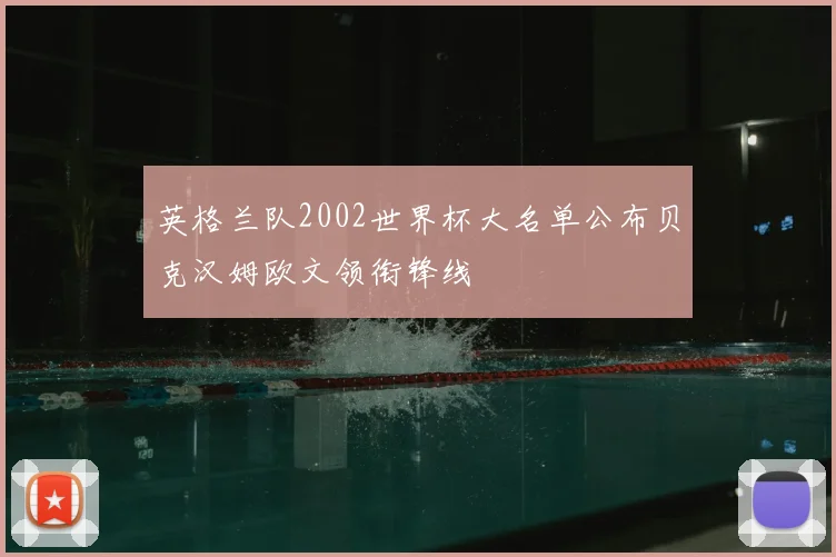 英格兰队2002世界杯大名单公布贝克汉姆欧文领衔锋线
